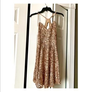 Gold sequin dress